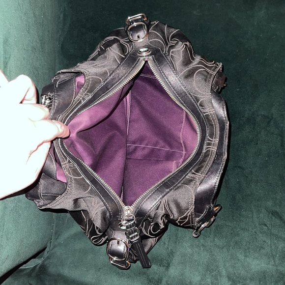 COACH Signature Black Hobo Bag - Picture 5 of 6